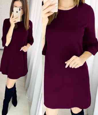 Молодіжне плаття з воланами на рукавах "Karina" оптом | Розпродаж моделі Київ