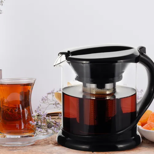 Заварник 1500мл зі з'ємним ситечком скло/нержавіюча сталь 0781L KAMILLE Житомир - фото 5