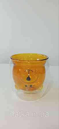 Піала без ручки чашка подвійне скло Olens "Янтарний Умка" 250 мл бурштиновий Київ