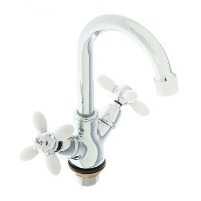 Смеситель для кухни LOFFREY LY85910H с белыми ручками Харьков - изображение 1