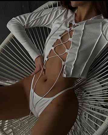 Жіночий стильний привабливий топ з довгим рукавом на шнурівці рубчик мустанг Одеса