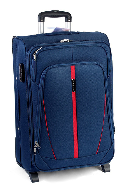 Валіза тканинна WINGS 1706 велика 75 см темно-синя 2 колеса Київ - фото 1