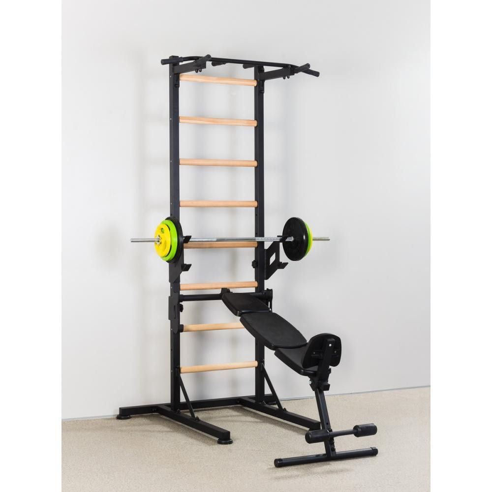 Шведская стенка усиленная передвижная до 130 кг с деревянными перекладинами из экологически ясеня и липы Каменское - изображение 9