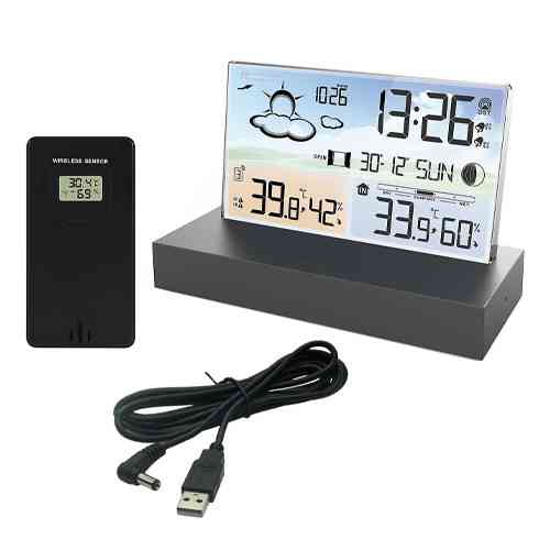 Метеостанция беспроводная с барометром ЖК 5.9