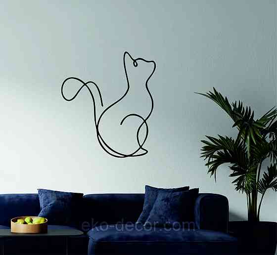 Декоративное настенное 3D Панно «Кот» Декор на стену с объемом Киев