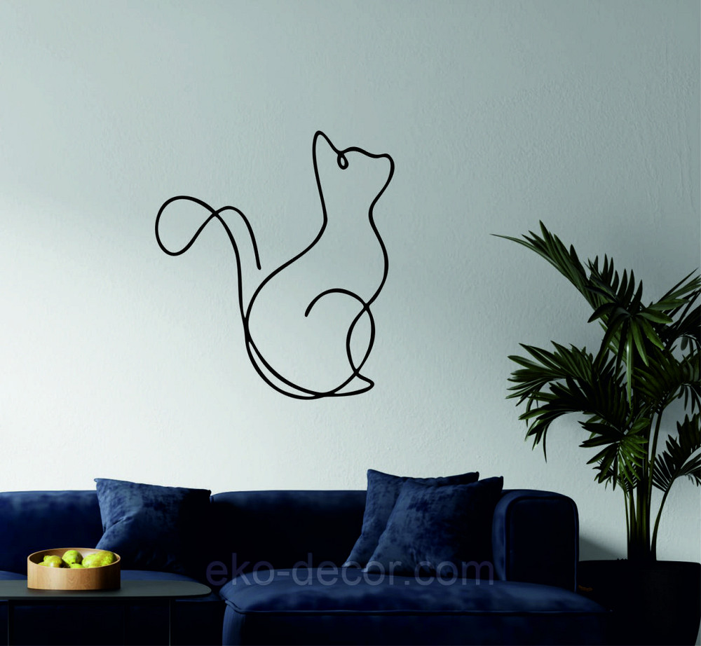 Декоративное настенное 3D Панно «Кот» Декор на стену с объемом Киев - изображение 2