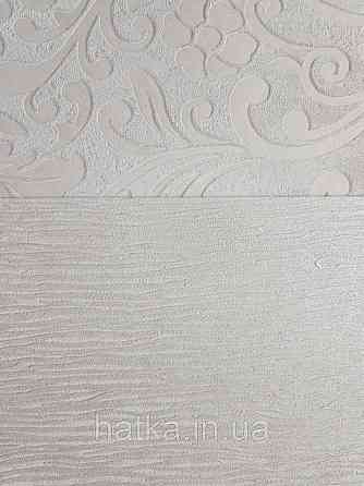 Шпалери вінілові на флізелін Marburg City glam метрові однотонні структурні хвиляста смужка молочні Київ