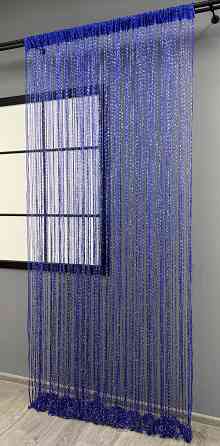 Штори-нитки "Кісея" з люрексом Синій 300х300см 1 шт (61-086) Київ