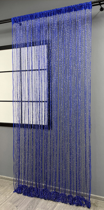 Штори-нитки "Кісея" з люрексом Синій 300х300см 1 шт (61-086) Київ - фото 4