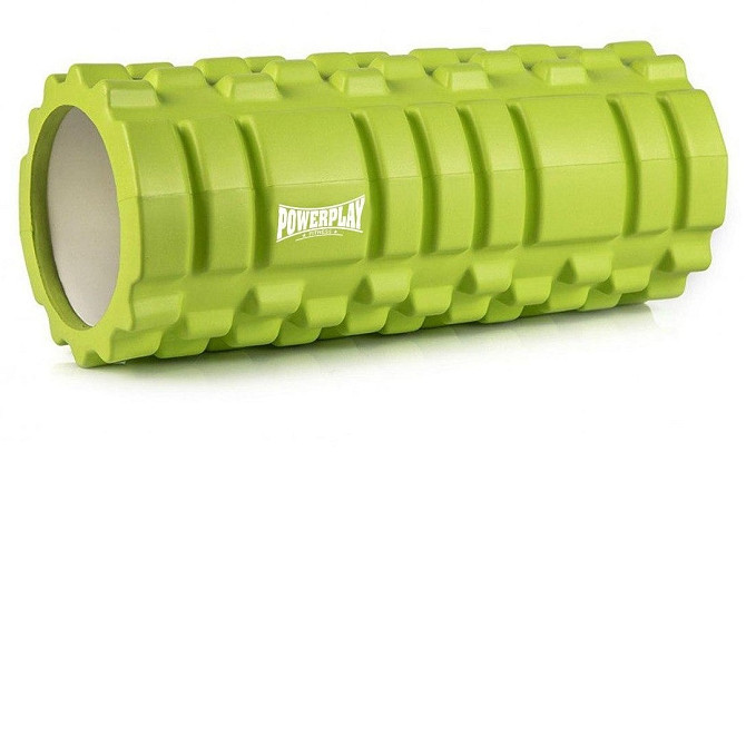 Набір для масажу та йоги PowerPlay PP_4096 (Ролик 33*14 + 2 м'ячі) Green + гумка 5.5 кг. Кам'янське - фото 2