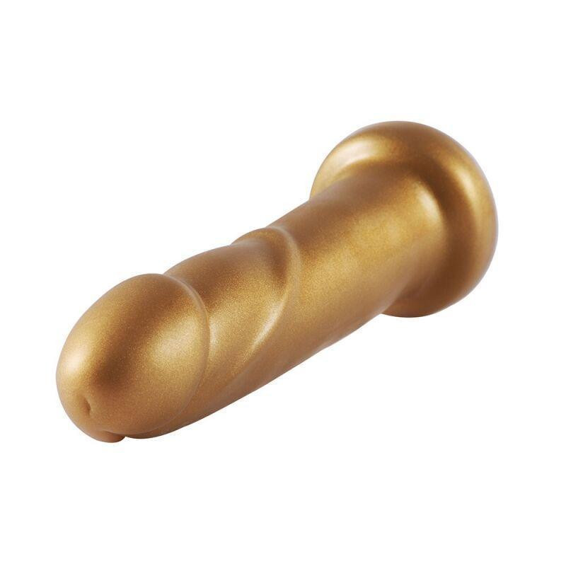 Золотий фалоімітатор Hismith 6.8″ Golden Silicone Dildo, система KlicLok Sex Aura Київ - фото 5