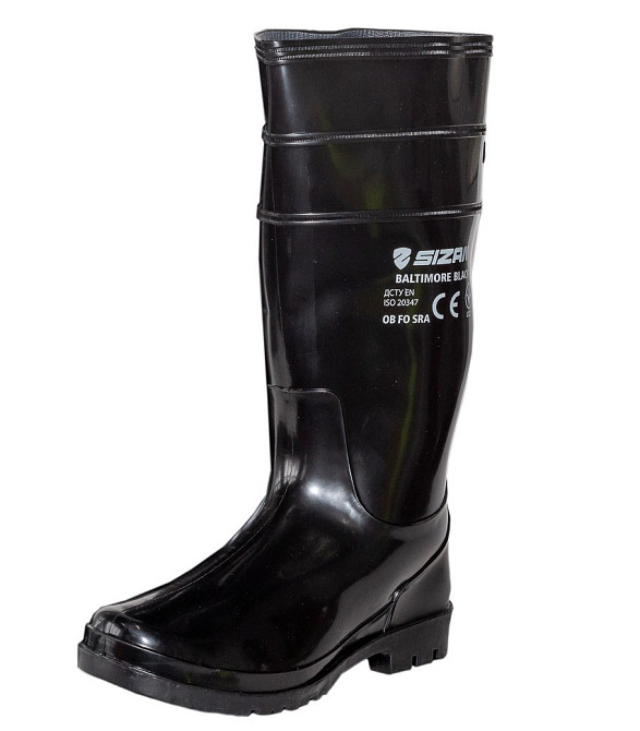 Сапоги рабочие защитные из ПВХ Sizam Baltimore Light Black 46 Ровно - изображение 10