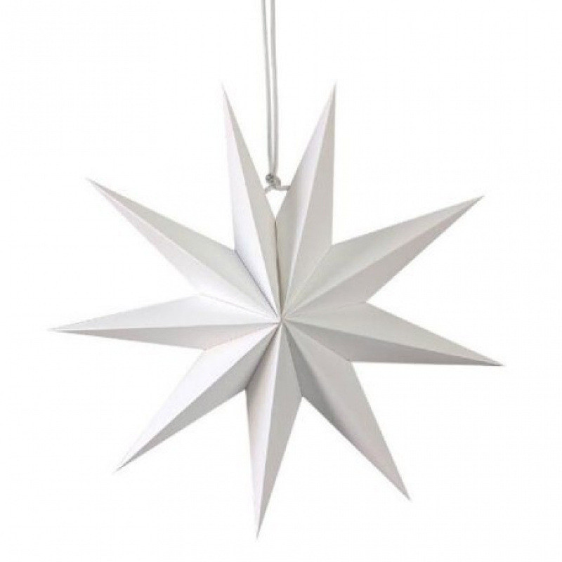 Картонна зірка дев`ятикутна об`ємна 60 см білий Київ - фото 2