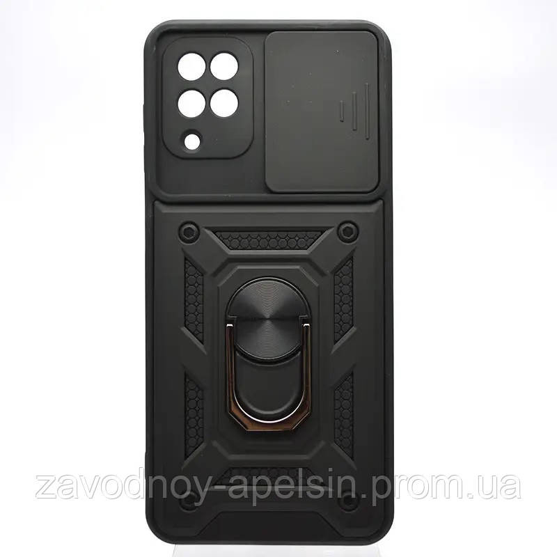 Samsung A12 A125 M12 M125 Чехол противоударный (шторка + кольцо) Одесса - изображение 1