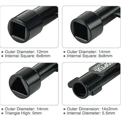 Ключ Toptul от технических шкафов многофункциональный, 72мм (AEBL0501) Винница - изображение 3