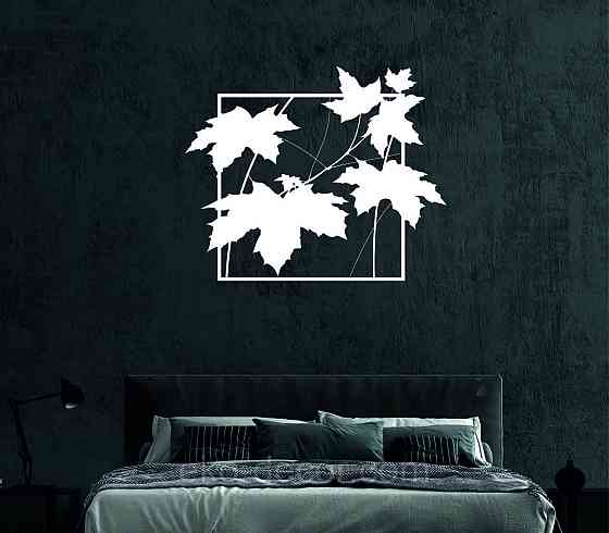 Декоративное настенное Панно «Листья» Декор на стену 50*41 см, Белый Киев