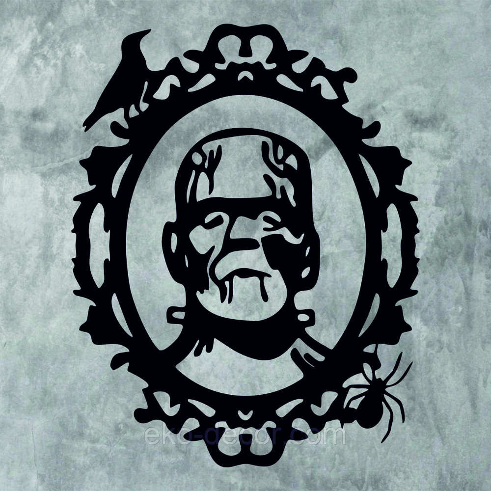 Декоративне настінне Панно «Франкенштейн», Декор на стіну 110*86 см, Чорний Київ - фото 9