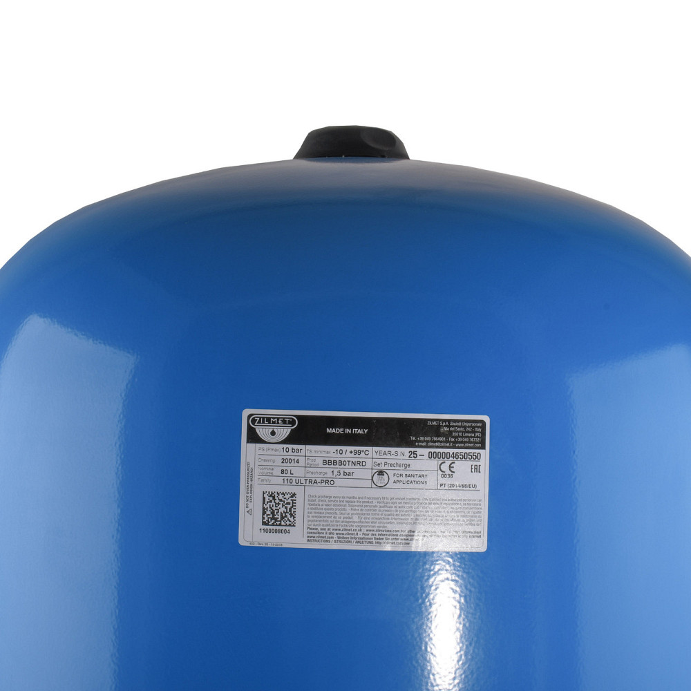 Гідроакумулятор 80л Zilmet ultra-pro 10bar ВЕРТИКАЛЬНИЙ ( 1100008004 ) (000001444) Київ - фото 3