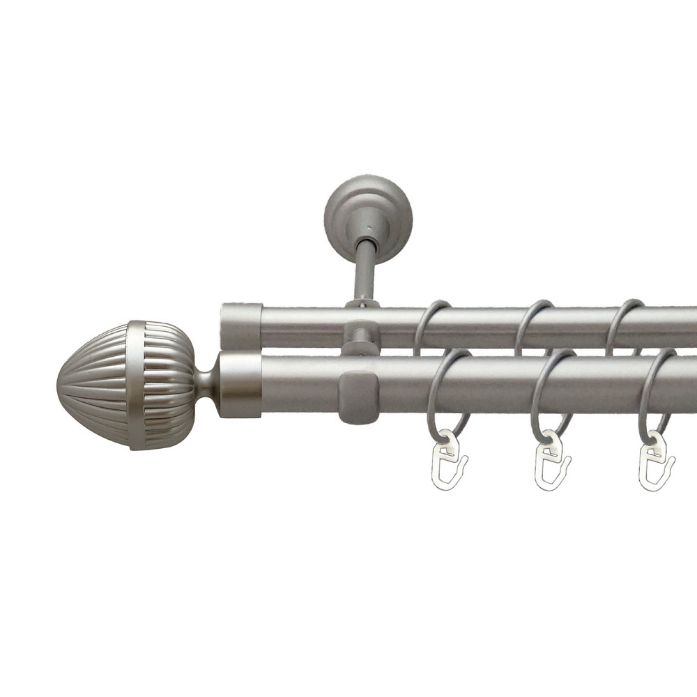Карниз Orvit Одеон металевий дворядний відкритий Сатин 25\19 мм 300 см (00-00011114) Львів - фото 1