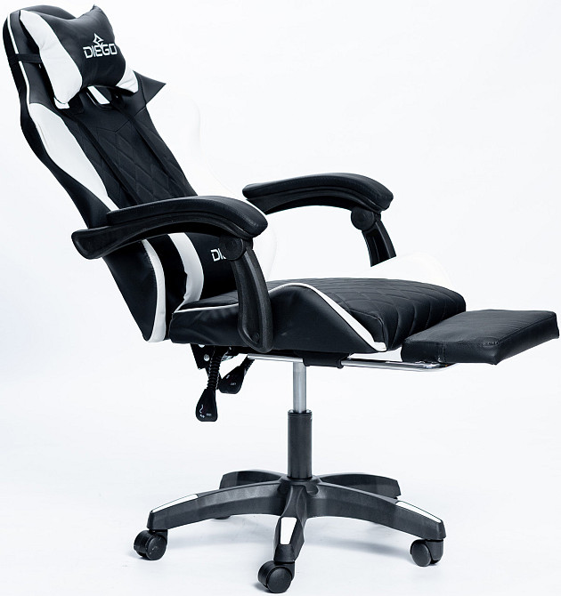 Крісло геймерське DIEGO AERO Black-White Київ - фото 4