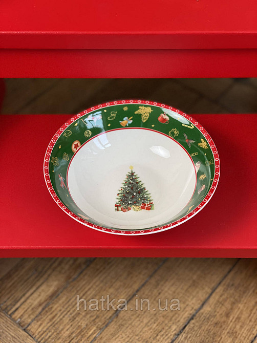 САТНИК НОВОГОДНІЙ ФАРФОРОВИЙ СЕРВОВАНИЙ "CHRISTMAS DELIGHT" 16 см 350 мл + ПОДАРУНОВА ПАКОВАННЯ Київ - фото 3