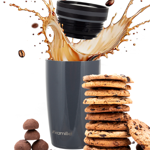 Термочашка 320мл нержавіюча сталь (графіт,синій,сірий) KAMILLE 2157 Житомир - фото 11