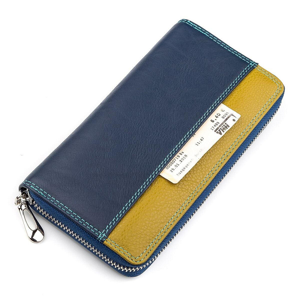 Кошелек женский ST Leather 18375 (SB71) на молнии Синий Киев - изображение 7