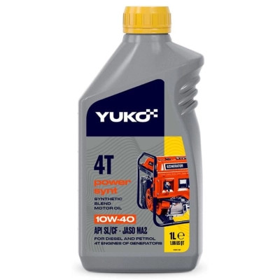 Моторное масло Yuko POWER SYNT 4T 10W-40 API SL/CF 1л (4823110405499) Винница - изображение 1