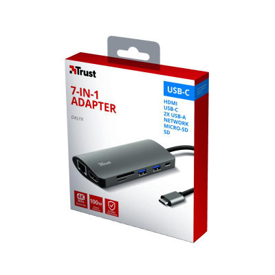 Концентратор Trust DALYX 7-IN-1 USB-C ALUMINIUM (23775_TRUST) Вінниця - фото 7
