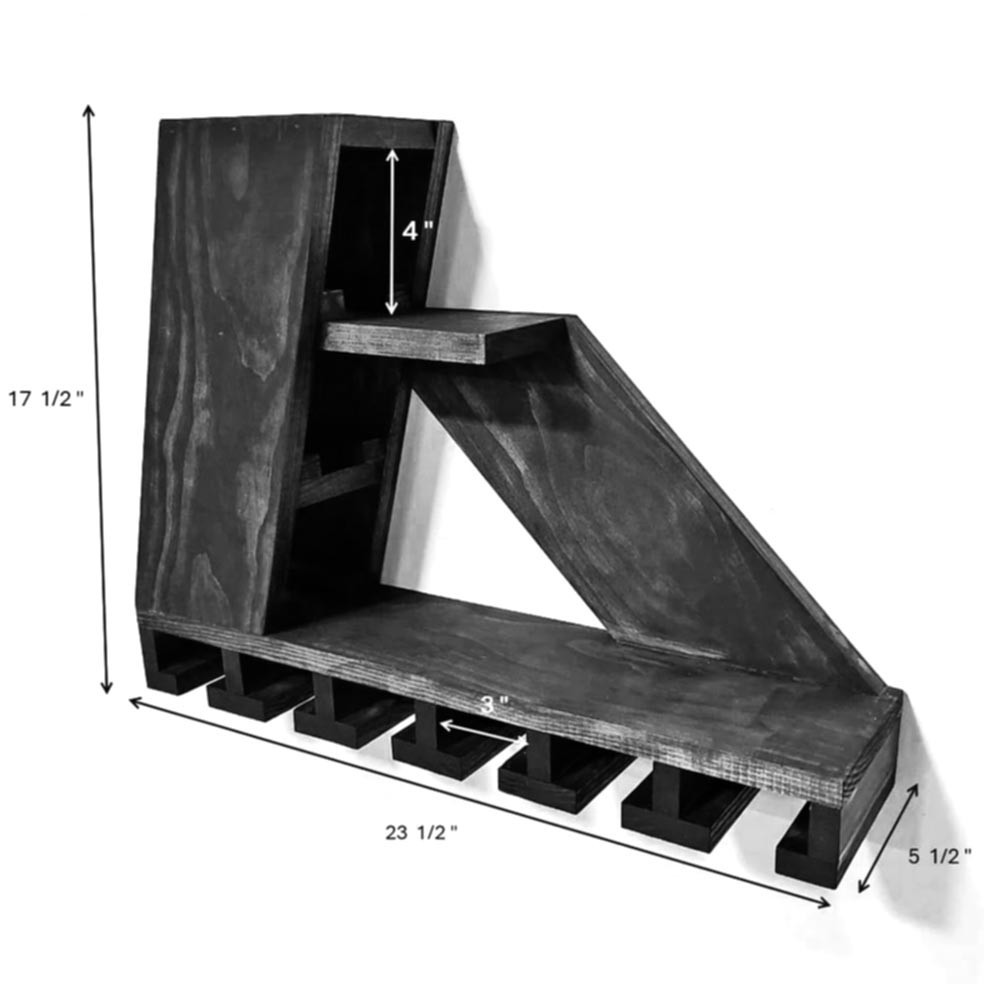 Настінна винна полиця "Імабарі" венге Миколаїв - фото 2