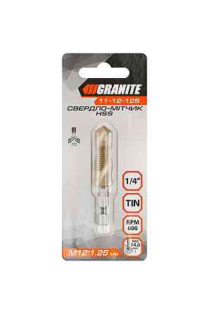 GRANITE Свердло-мітчик GRANITE HSS M12х1.25 мм 11-12-125 Коломия