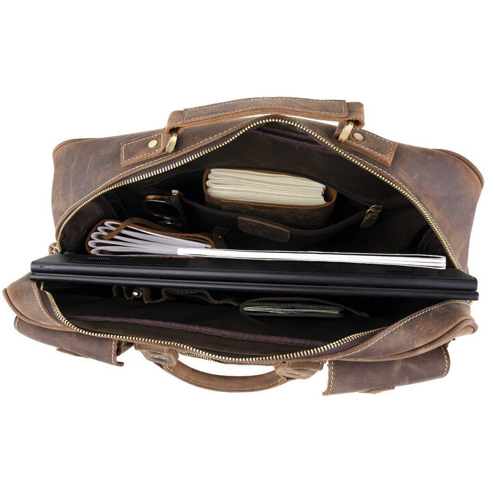 Сумка чоловіча багатофункціональна Vintage 14881 Коричнева Київ - фото 6