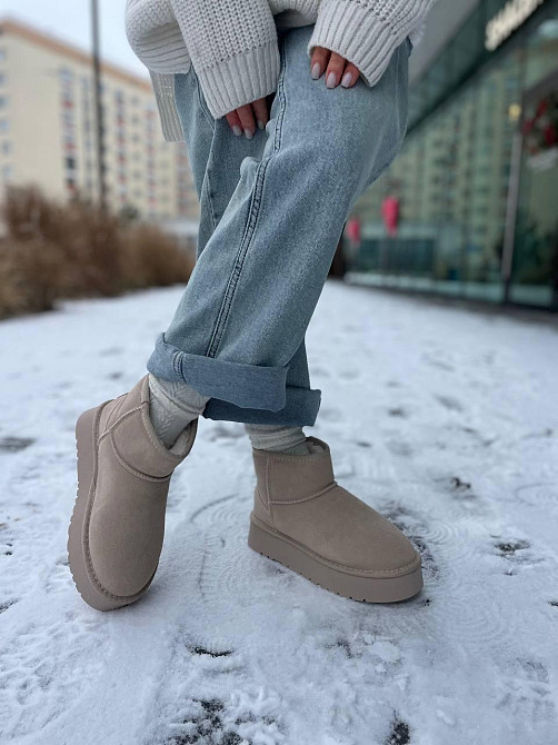 Hengji Угги жіночі HENGJI T38-3 бежеві (зима, замша натуральна) (5739) 39 Коломыя - изображение 1