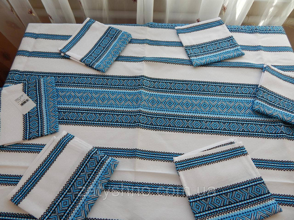 Вышитая скатерть и салфетки, машинная вышивка Киев - изображение 7