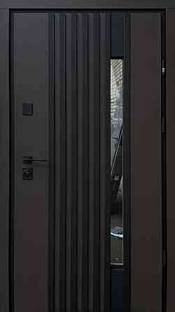 Двери уличные, Berez Street Plus, модель RIO P LOFT RAL 8019, ТЕРМОРАЗРЫВ 870 Киев
