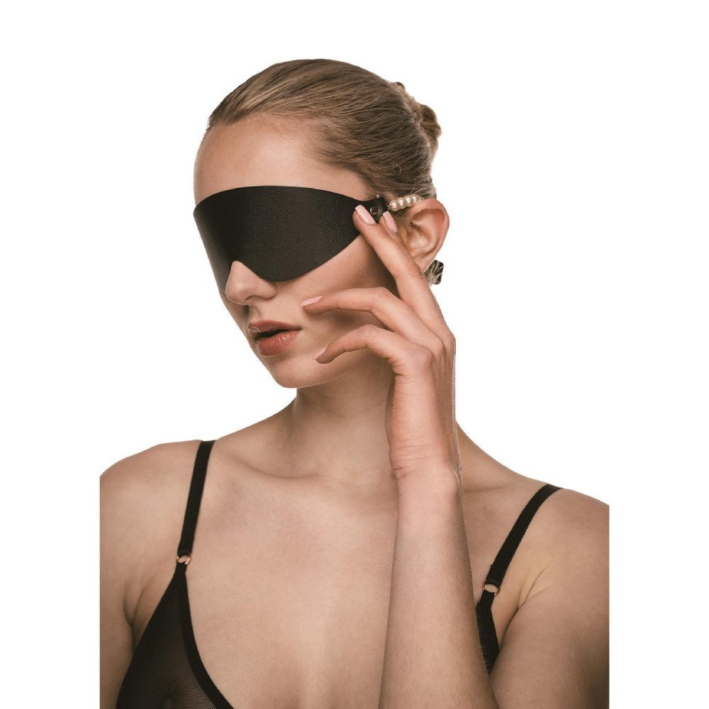 Маска BDSM Boudoir Pearl Blindfold Guilty Pleasure, чорно-золота Sex Aura Київ - фото 4