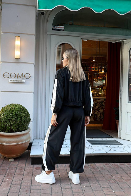 Стильный женский повседневный костюм тройка плотный плюшевый велюр Черный, 46/48 Одесса - изображение 5