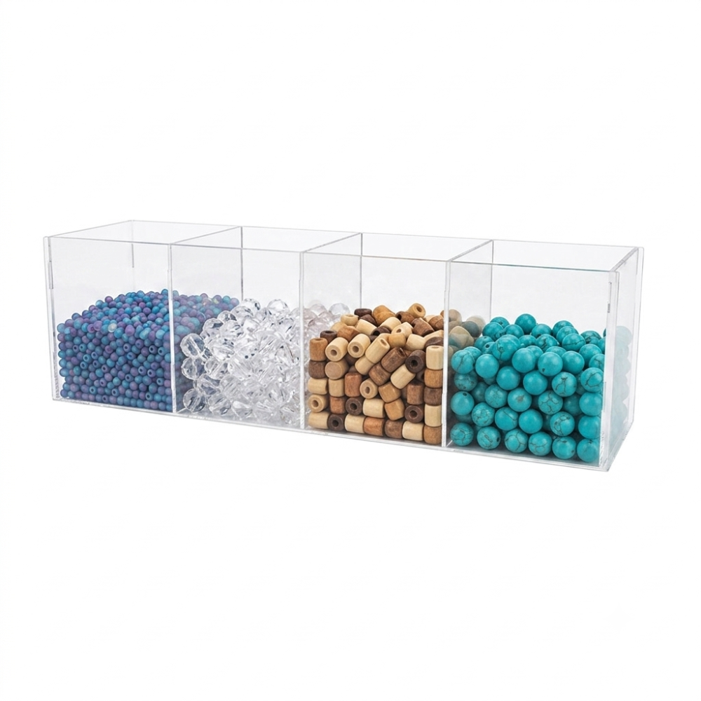 Коробка акриловая EKOSTAR 4 ячейки 330х100х90 Киев - изображение 4