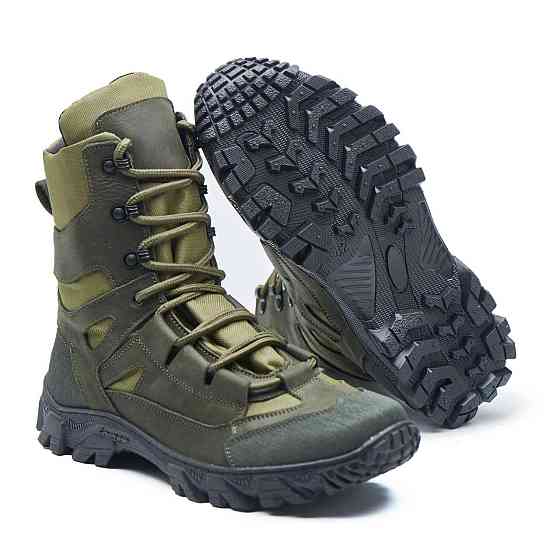 Тактичні зимові берці 106-ТБ-2 хакі — теплі, міцні, армійські черевики для ЗСУ та охорони 45 (30) Харків