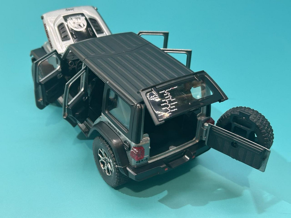Машина Автосвіт Jeep vlanger інерційна відчиняються двері капот багажник 21см Сіра (AP-1979) Чернігів - фото 4