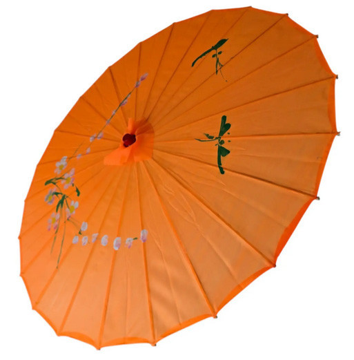 Парасолька бамбук і шовк жовтогарячий Київ - фото 1