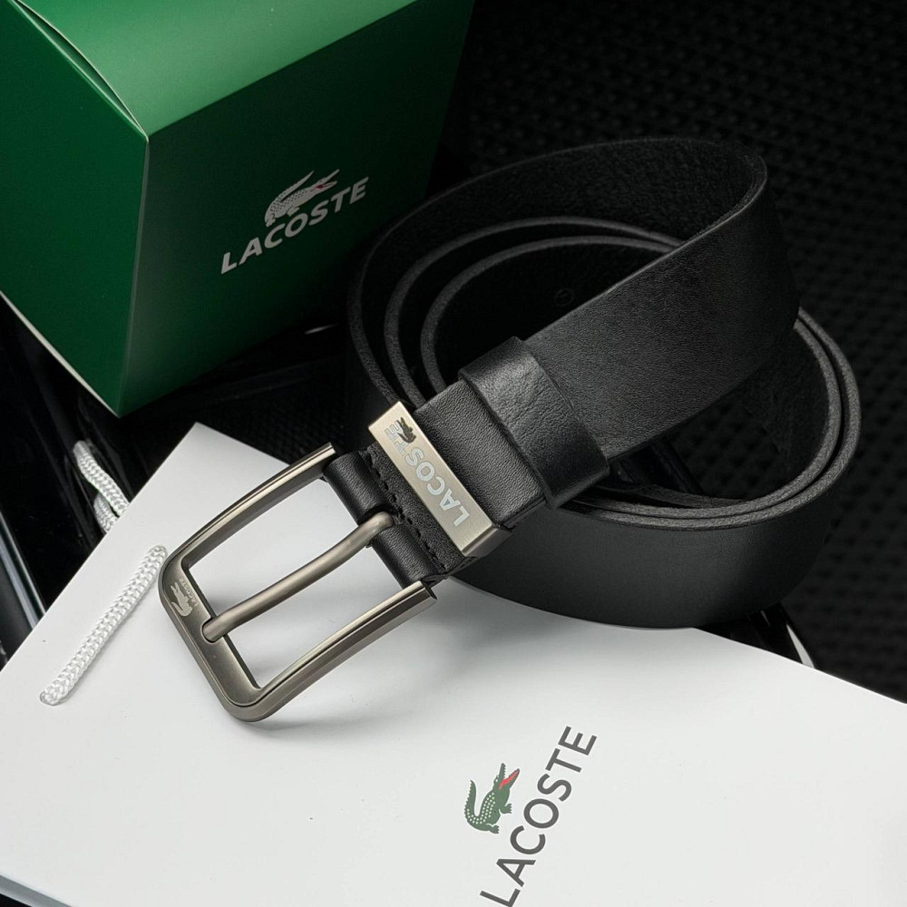 Мужской брендовый ремень Lacoste из натуральной итальянской кожи (979) Киев - изображение 3