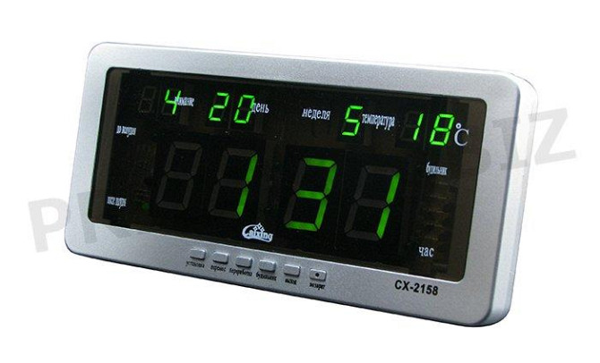 Настільний електронний годинник з температурою VST-2158 RED / 1228 (40 шт./яскальний) Київ - фото 3