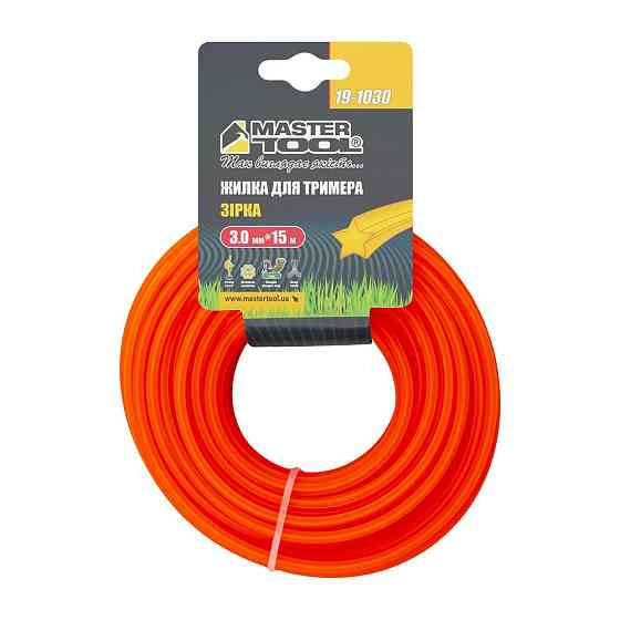 Леска для триммера MASTERTOOL ЗВЕЗДА 3,00 мм 15 м 19-1030 Ровно