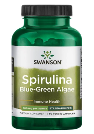 Spirulina Blue-Green Alhae 500mg - 90veg caps Луцьк