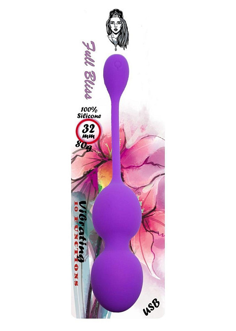 Вагінальні віброкульки - Vibrating Kegel Balls Purple, 32 мм, 80 г Sex Aura Київ - фото 3