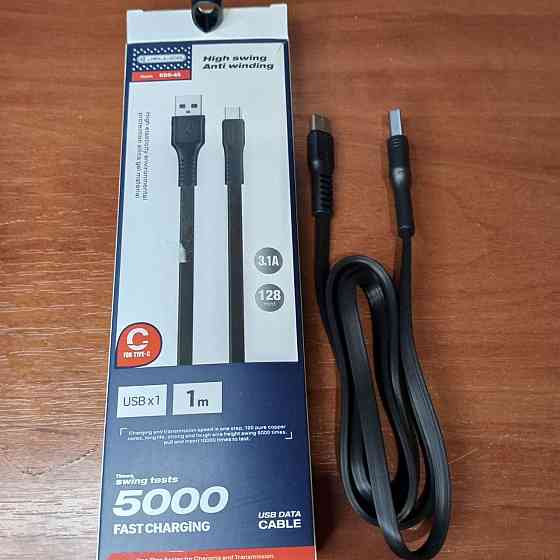Шнур штекер USB А - штекер USB type C, JELLICO 3.1A черный Полтава