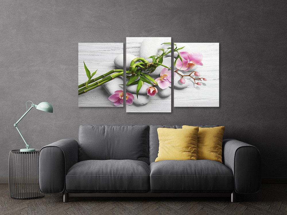 Модульная картина в гостиную / спальню  Бамбук з орхідеєю Art-580_3 100x150 см Київ - фото 3