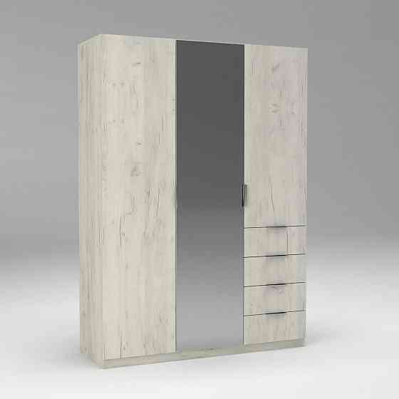 Шафа Крістал 2, Дуб Крафт Білий, 1500х520х2100 Львів