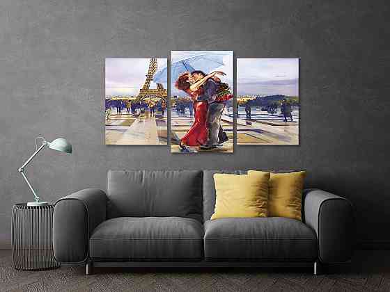 Модульна картина у вітальню/ спальню Париж кохання Art-517_3 Київ